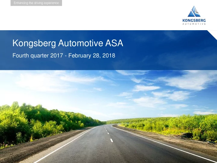 kongsberg automotive asa