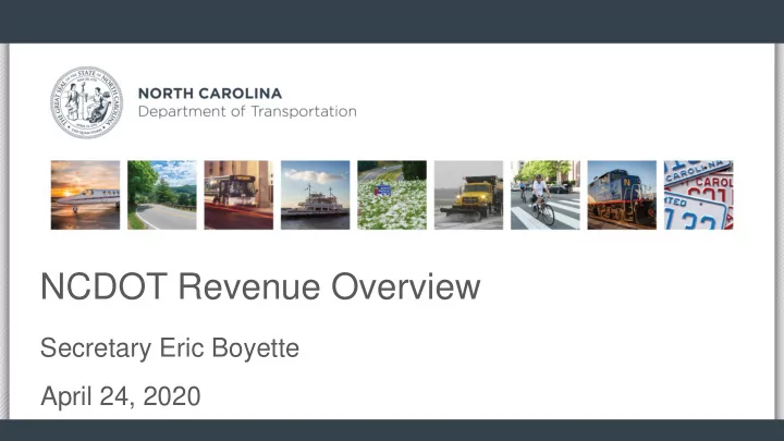ncdot revenue overview