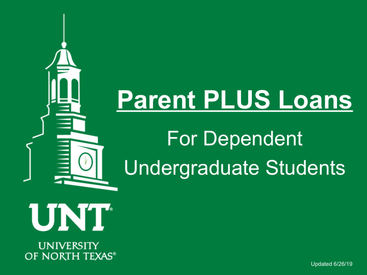 parent plus loans