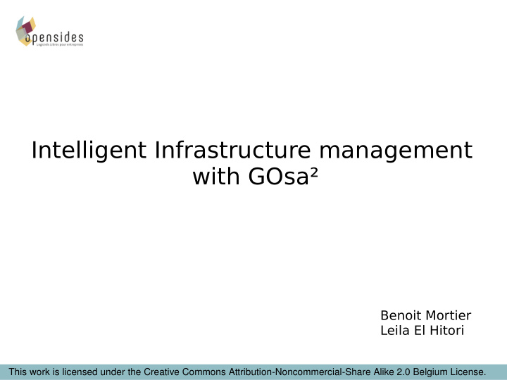 intelligent infrastructure management with gosa