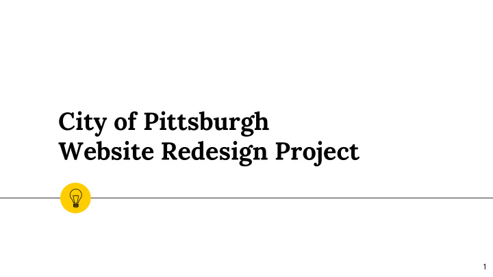 city of pittsburgh website redesign project