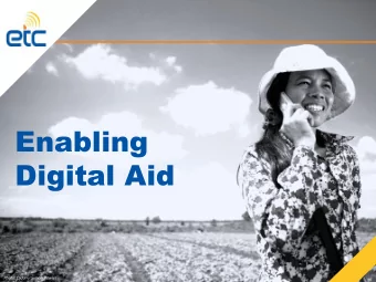 Enabling  Digital Aid  Photo: Oxfam/ Simon Rawles  EMERGENCY  EMERGENCY  TE  TELECOMMU