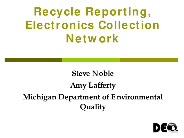 recycle reporting electronics collection netw ork