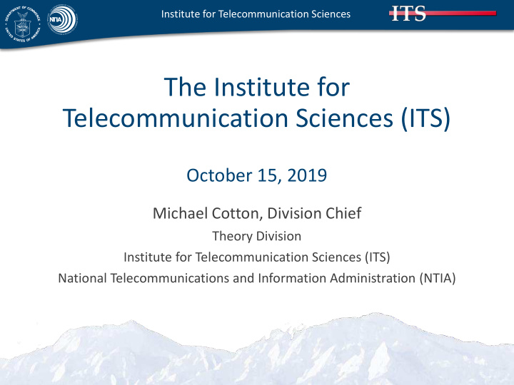 telecommunication sciences its