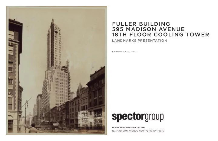 fuller building 595 madison avenue 18th floor cooling