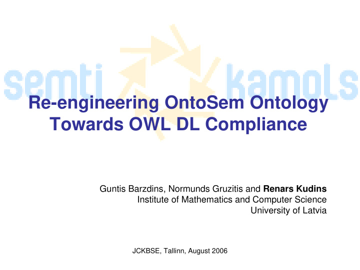 re engineering ontosem ontology towards owl dl compliance