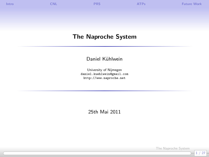 the naproche system