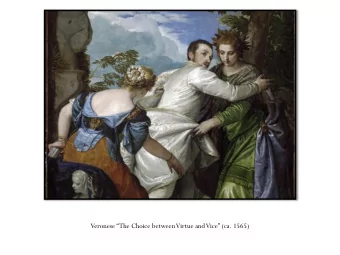 Veronese The Choice between Virtue and Vice (ca. 1565)  Jeppe von Platz  Kants System of