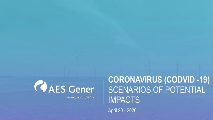 coronavirus codvid 19 scenarios of potential impacts