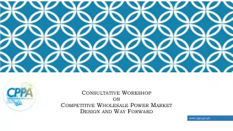 Agenda  Historical Perspective of Market Development in Pakistan  Part-1 Market Development (