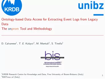 Ontology-based Data Access for Extracting Event Logs from Legacy  Data  The onprom Tool and