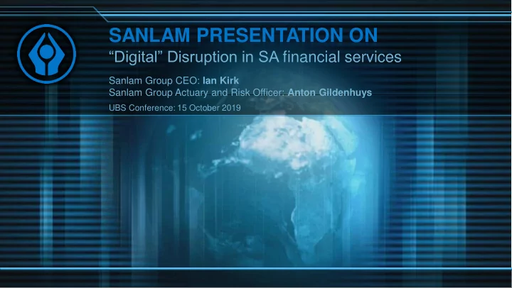 sanlam presentation on