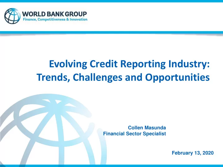 evolving credit reporting industry trends challenges and