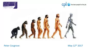 May 12 th 2017  Peter Cosgrove  Bowlin  ling All  lley Pin  insetter  DISINTERMEDIATION  Hotels