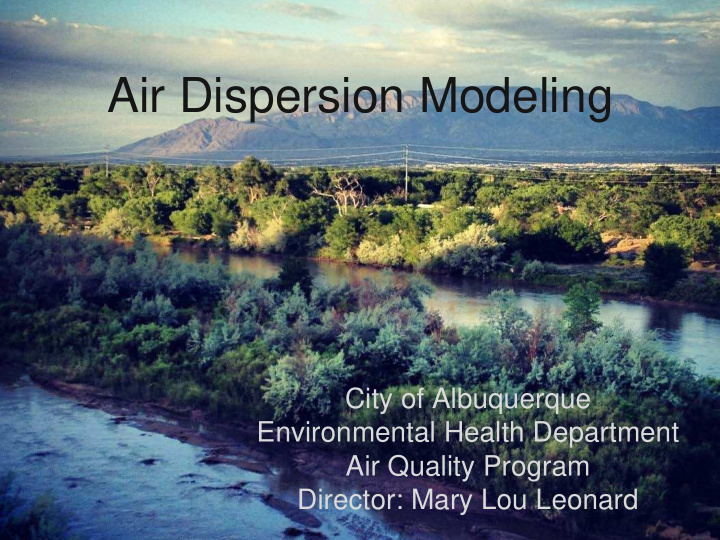 air dispersion modeling
