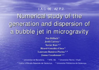 Numerical study  study of  of the  the  Numerical  generation and  and dispersion  dispersion of