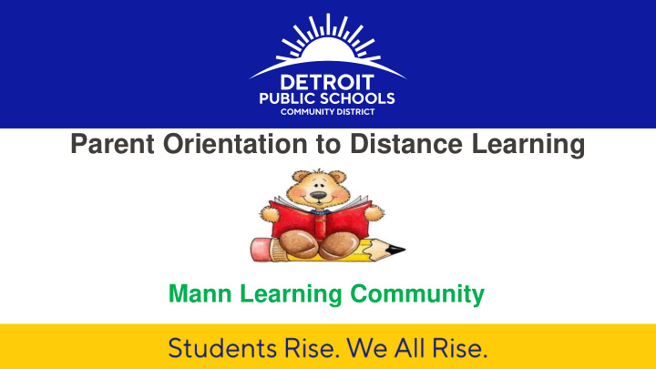 parent orientation to distance learning