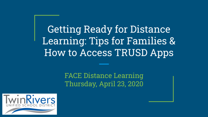 getting ready for distance learning tips for families how