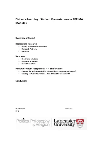 Overview of Project  Background Research   Posting Presentations to Moodle   Devices &amp;