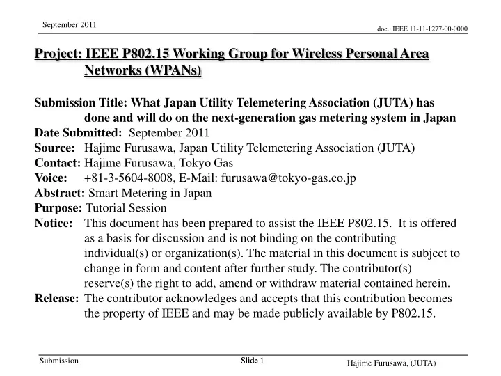 project ieee p802 15 working group for wireless personal