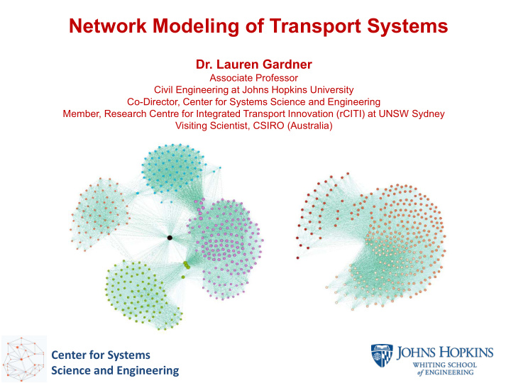 network modeling of transport systems