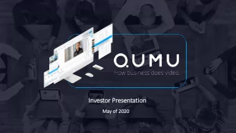 Inves  estor P  Pres  esen  entati  tion  May o  y of 2020  2020  1  STRICTLY CONFIDENTIAL  Sa