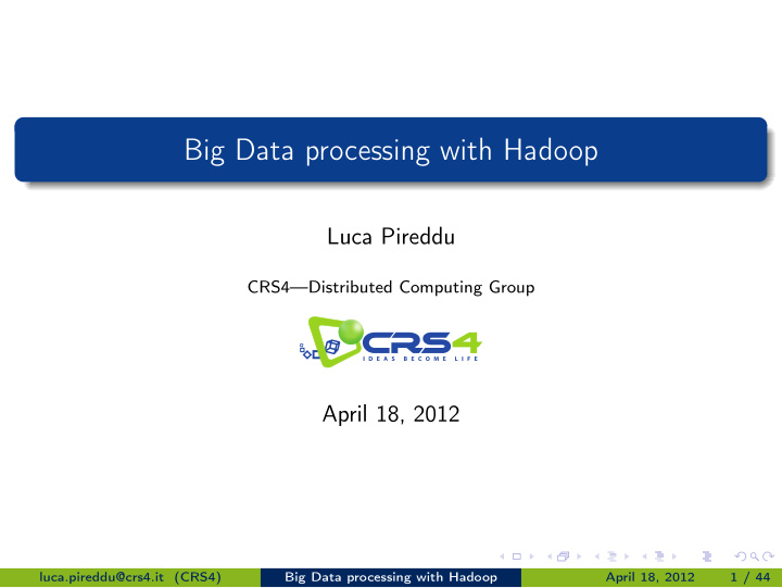 big data processing with hadoop
