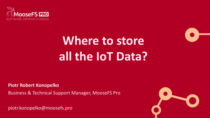 where to store all the iot data