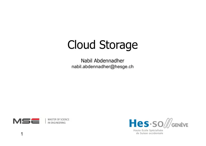 cloud storage