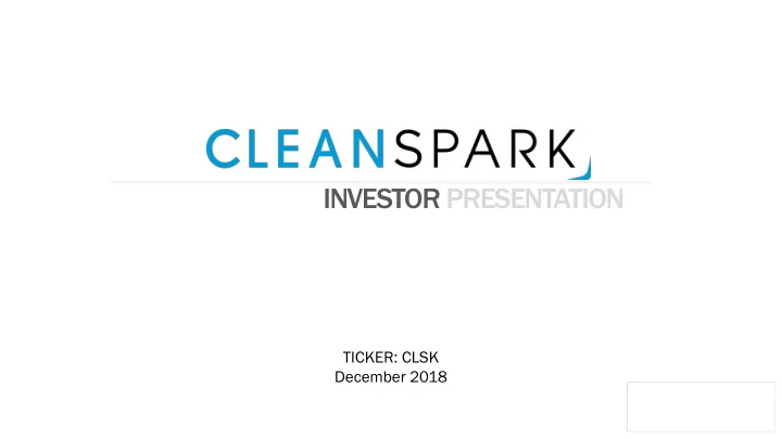 investor presentation