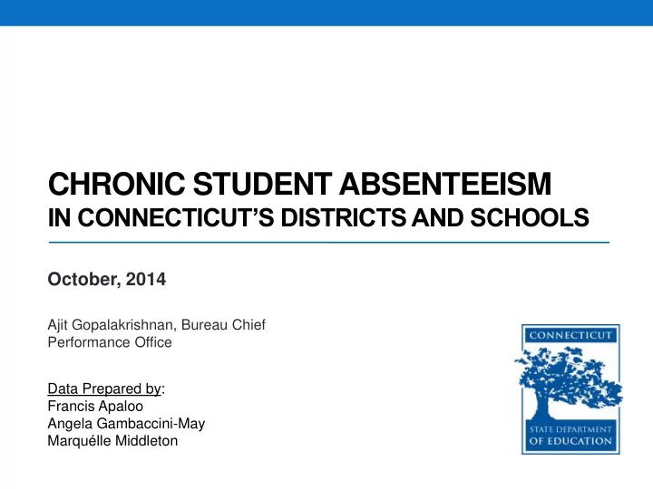 chronic student absenteeism