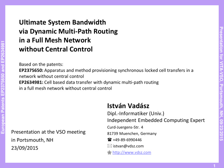 via dynamic multi path routing