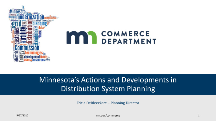 minnesota s actions and developments in distribution
