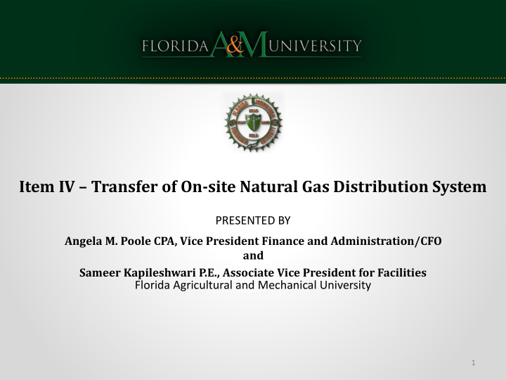item iv transfer of on site natural gas distribution