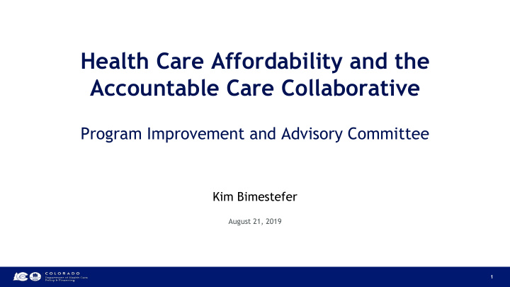 accountable care collaborative