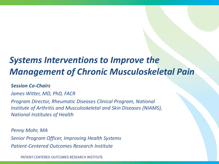systems interventions to improve the management of