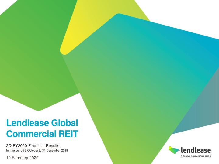 lendlease global commercial reit