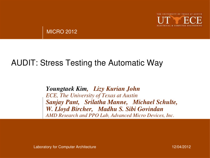 audit stress testing the automatic way