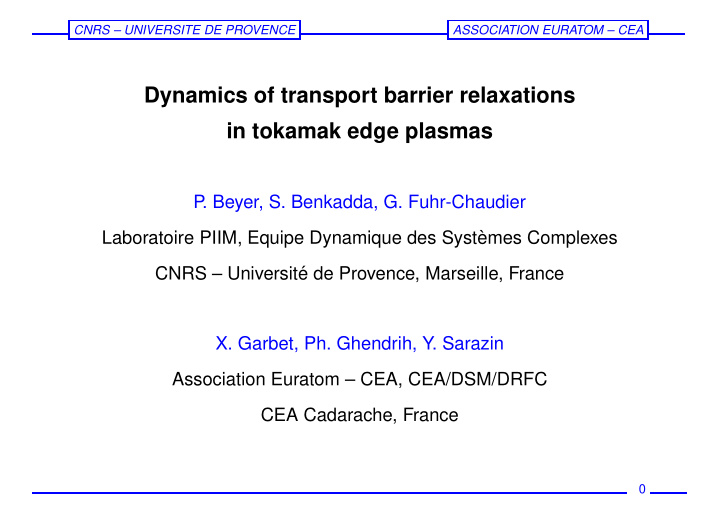 dynamics of transport barrier relaxations in tokamak edge