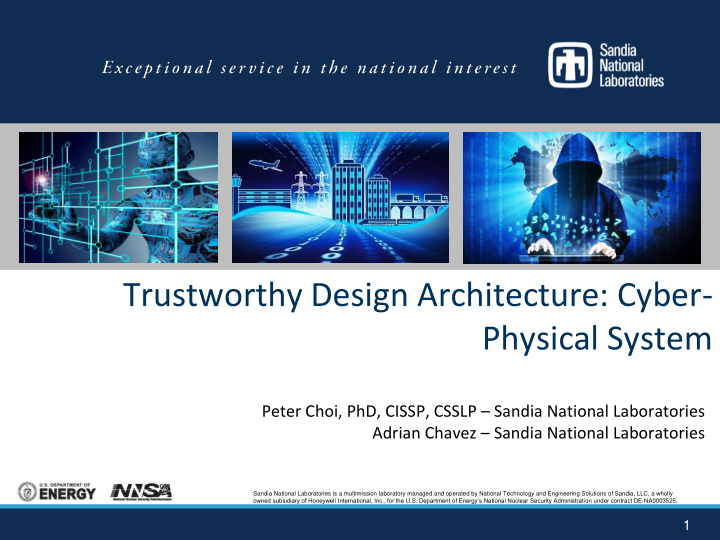 trustworthy design architecture cyber physical system
