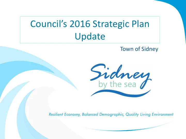 council s 2016 strategic plan update