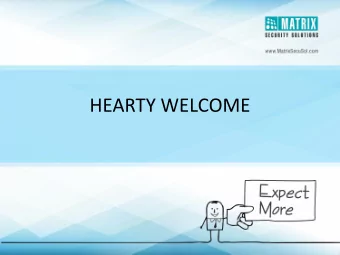 HEARTY WELCOME  Agenda    Camera Selection Parameters  Focal Length  Field of View