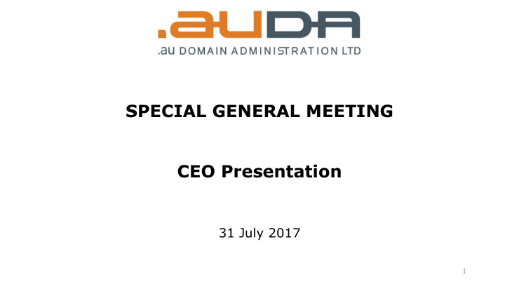 special general meeting ceo presentation