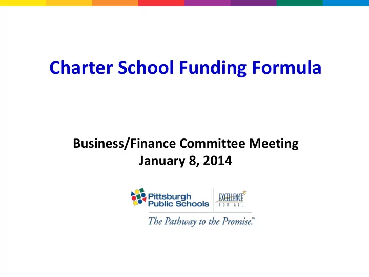charter school funding formula
