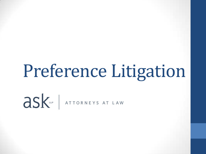 preference litigation