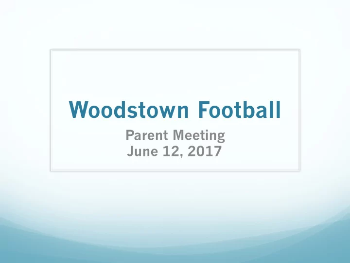 woodstown football
