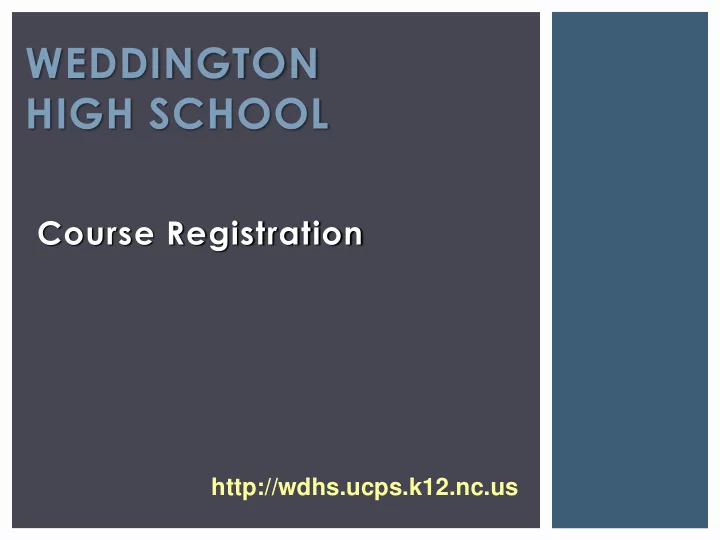 weddington high school