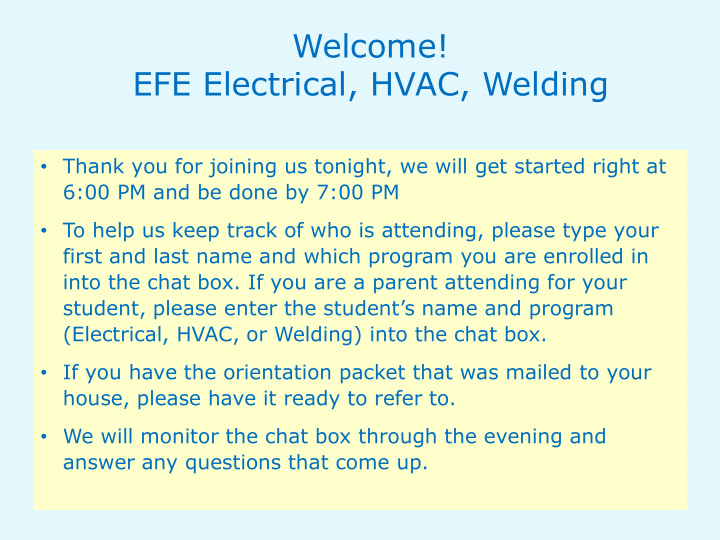 efe electrical hvac welding