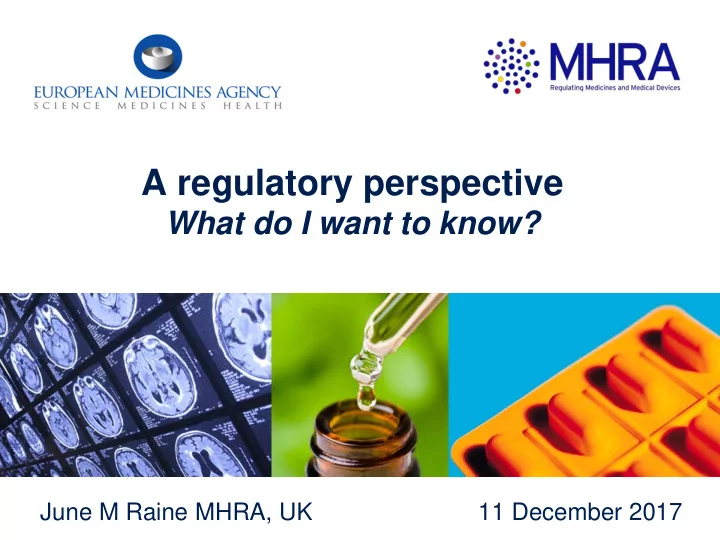 a regulatory perspective
