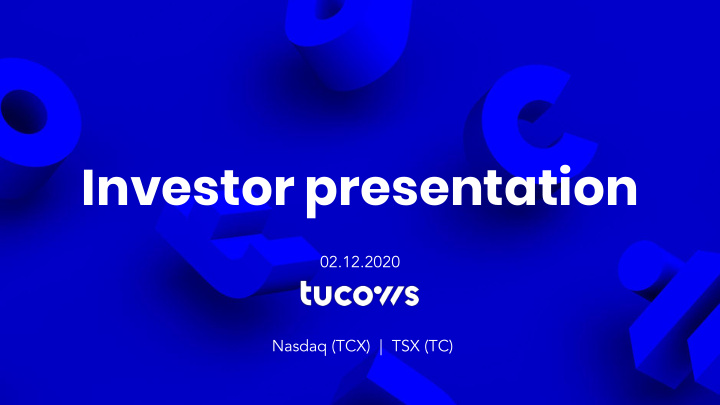 investor presentation